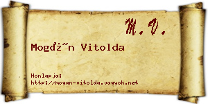 Mogán Vitolda névjegykártya